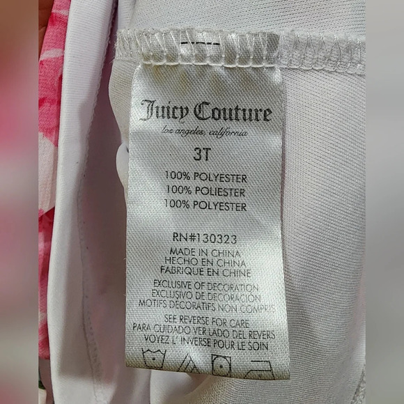 Juicy Couture Floral Pink White Blouse Sz 3T - Picture 5 of 9